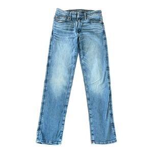 American Eagle Airflex+ Jeans Slim Straight Women's‎ 29 X 30 Medium Wash